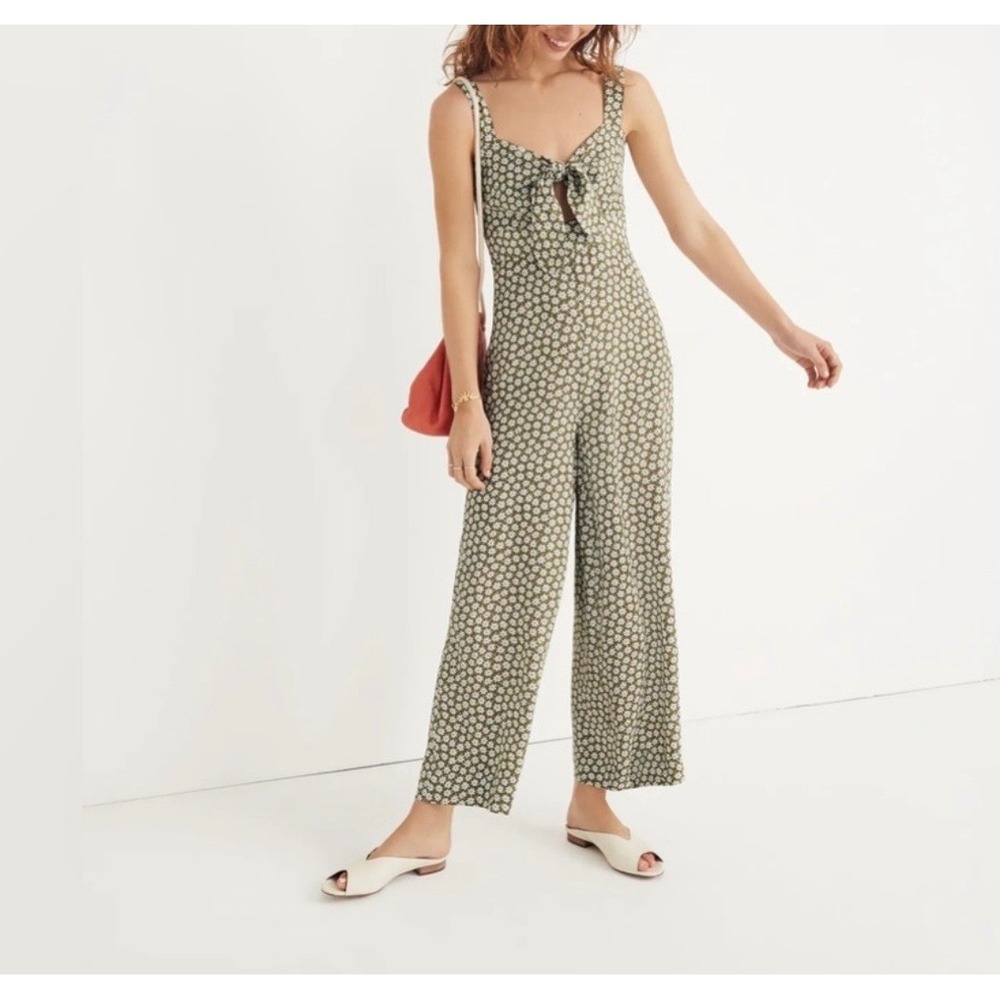 Madewell Plumeria Cutout Jumpsuit Mini Daisy Women's 10 Floral 70's Bohemian